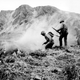 US troops rooting out Japanese defenders on the island of Attu, 1943.